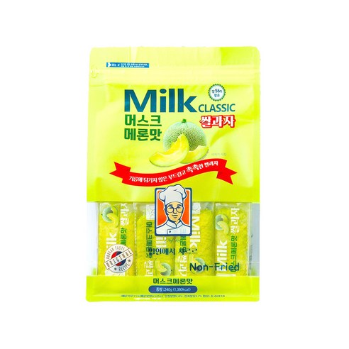 밀크 클래식 쌀과자 머스크메론맛, 240g, 1개