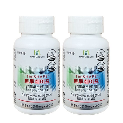 매나테크 트루쉐이프 90캡슐 X 2개 공액리놀레산 함유