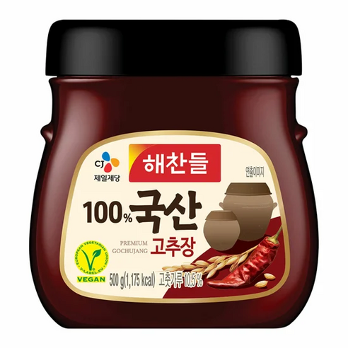 해찬들 100% 국산 고추장 500g, 500g, 6개