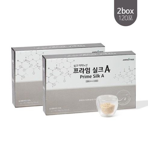 [아미노트리] 프라임실크A+ 더욱 강력해진 먹는링거 고함량 필수아미노산 실크펩타이드 95% 함유 부모님 맞춤 효도선물, 2개, 90g