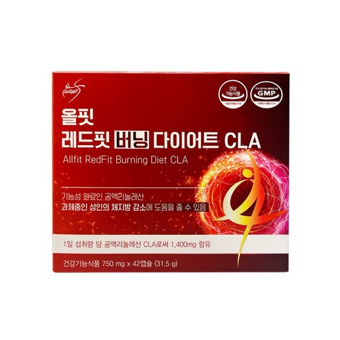 올핏 레드핏 버닝 다이어트 CLA 체지방감소 다이어트 팻버닝, 42정, 3개