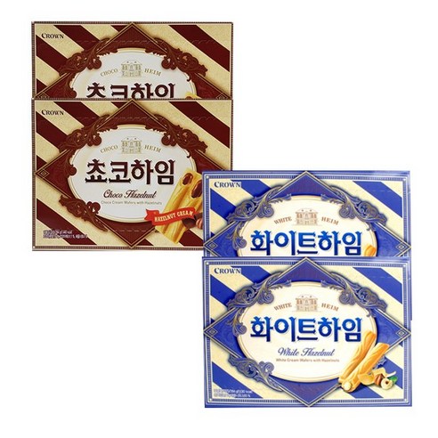 크라운제과 화이트하임 288g 2개, 초코하임 288g 2개 (총 4개), 4개, 288g