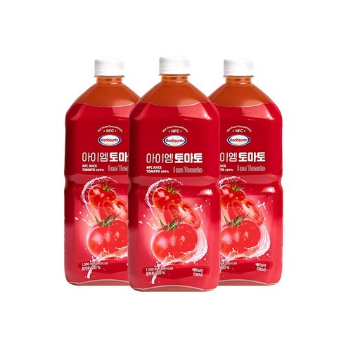 보넬드 아이엠 토마토주스 100% NFC 착즙주스, 3개, 1L