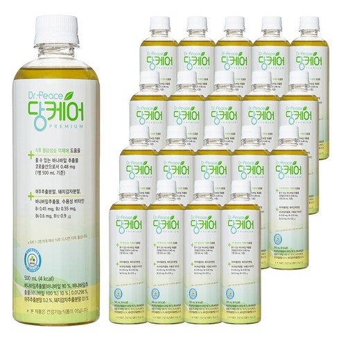 닥터피스 당케어 혈당관리 음료 바나바잎 돼지감자 여주추출물 멀티비타민, 500ml, 20개