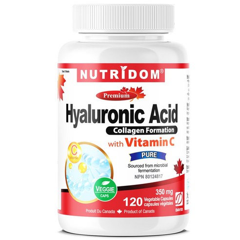 뉴트리돔 고순도 히알루론산 99% 비타민C 함유 먹는 콜라겐 200mg 120캡슐