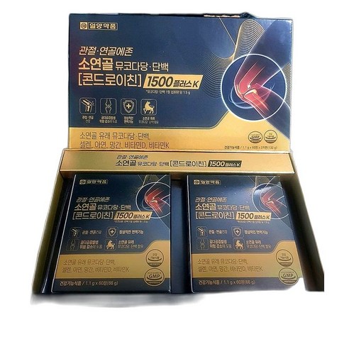 일양약품 관절 연골에존 소연골 뮤코다당 단백 콘드로이친 1500플러스K 132g, 120정, 1개