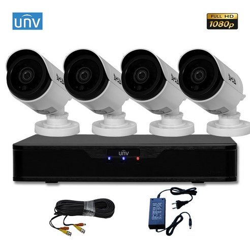 화인츠 200만화소 4채널 CCTV 자가설치세트 패키지 DVR 실내 실외 카메라 20m포함 HDD 미포함