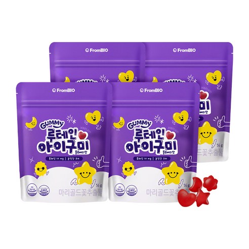 프롬바이오 루테인 아이구미 블루베리맛 구미 젤리, 4개