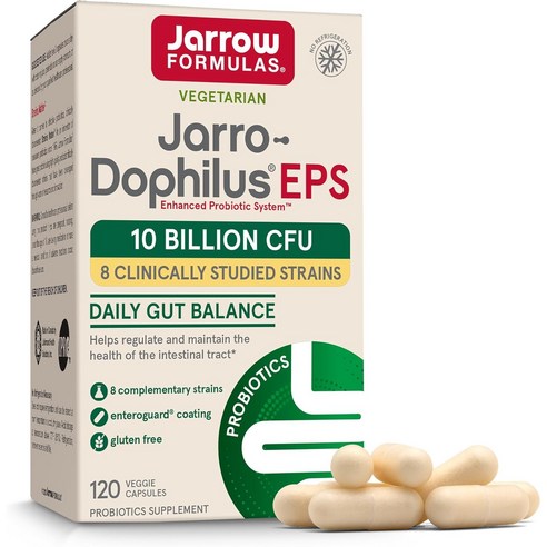 [Jarrow Formulas] 자로우 포뮬러스 도피러스 EPS 유산균 100억 CFU, 120정, 1개
