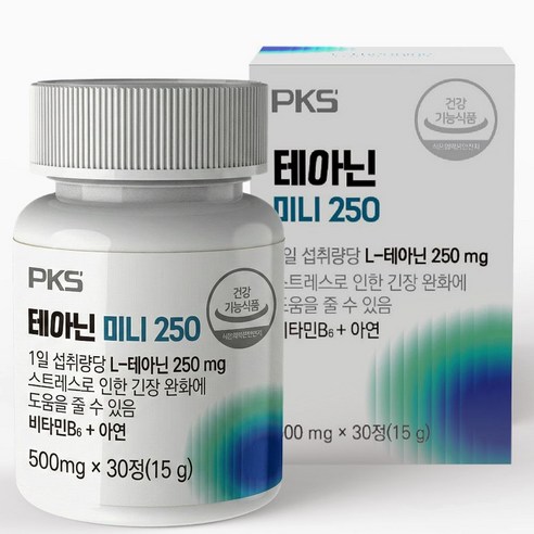 PKS 테아닌 미니 250 스트레스 케어, 1개, 30정