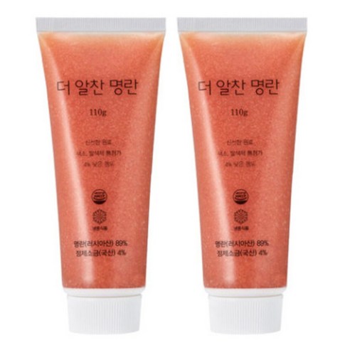 무색소 저염 선동 명란젓갈 더알찬 튜브명란 220g (110g x 2개), 220g, 2개