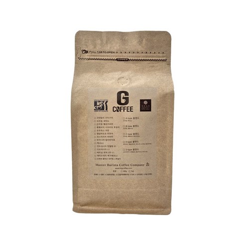 지커피 브라질 세하도 원두커피, 홀빈(분쇄안함), 500g, 1개