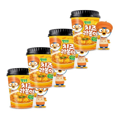 [뽀로로 ] 치즈 라볶이 (맛있는 어린이 간식!!), 135g, 4개