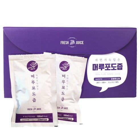 [농부야부탁해] NFC착즙 2024 머루포도즙 100ml 햇포도즙