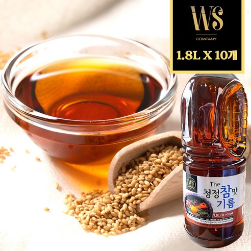 우성물산 The 청정 참 맛기름 (참기름 20%)실속형 1.8L 맛기름 향기름 대용량 업소 조미