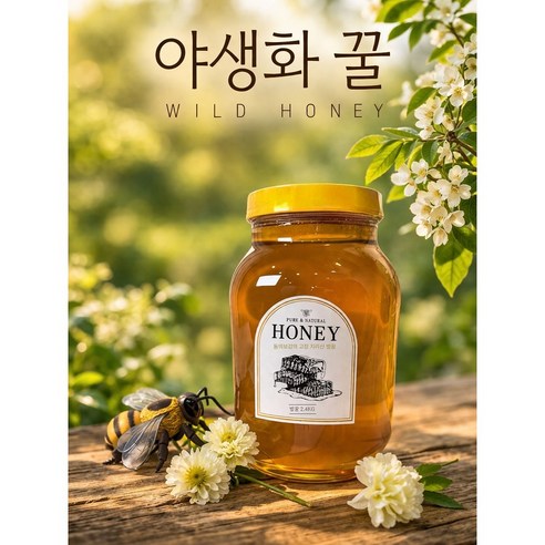 지리산 산청 야생화꿀 토종벌꿀 2.4kg 1개 [원산지:국산(경상남도 산청군)], 1개, 2.4kg