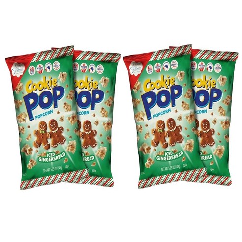 Cookie Pop 쿠키팝 미국 팝콘 진저브레드 쿠키 Gingerbread 149g 4팩