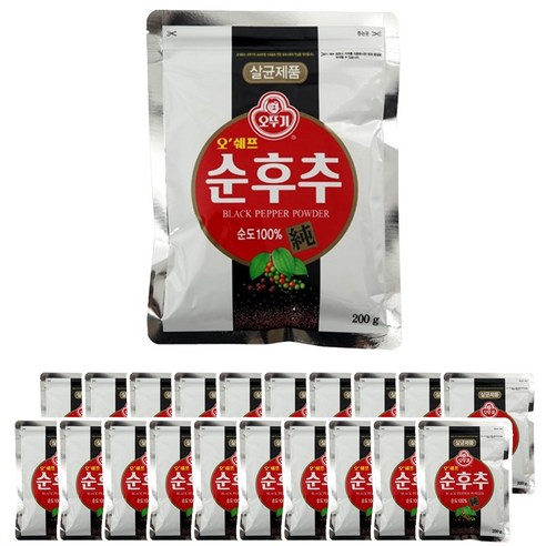 오뚜기 오쉐프 순후추, 200g, 20개