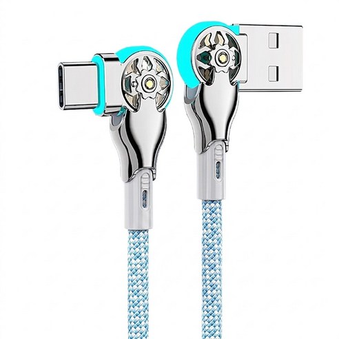 크론 180도 회전 USB-A to C타입 충전 케이블