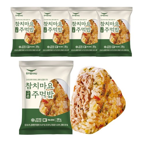 한우물 구운주먹밥 참치김치 100g, 100g, 15개