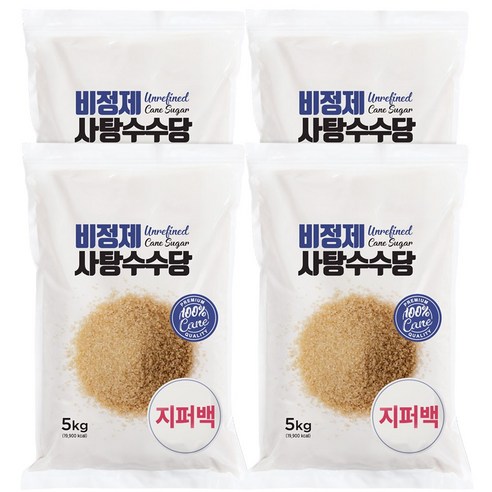 직수입정품 비정제 사탕수수당 5kg, 4개, 5kg