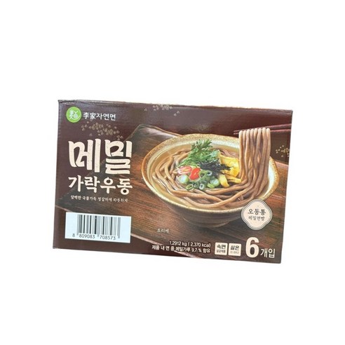 이가자연면 메밀 가락우동, 215.2g, 6개