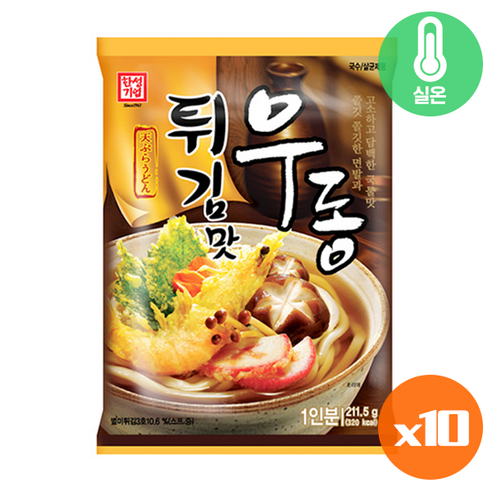 한성기업 튀김맛 우동 (1인분) 212g x 10봉