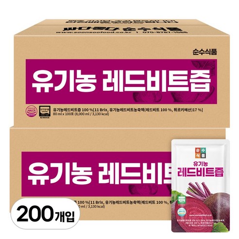 순수식품 유기농 레드 비트즙 실속형