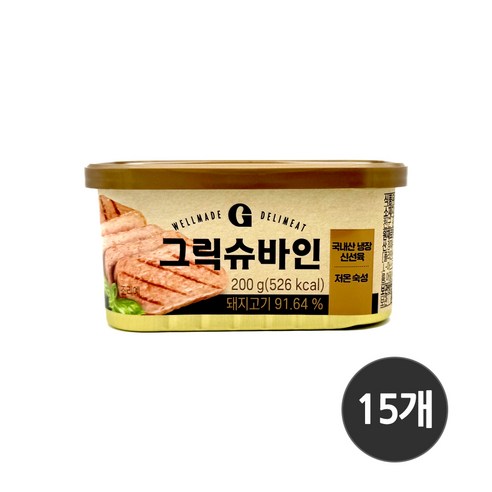 SPC삼립 그릭슈바인 캔햄 200g x 15개