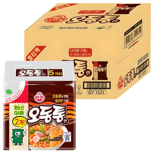 오뚜기 오동통면 얼큰한맛 120g
