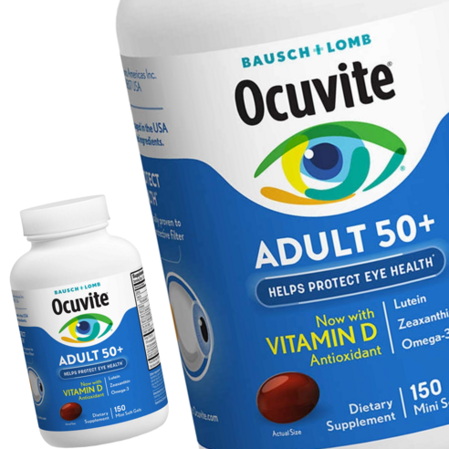 바슈롬 [2개 SET] 오큐바이트 50+ 150정 (소프트젤) Bausch Lomb Ocuvite 150sgles