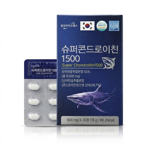 삼성바이오헬스 슈퍼콘드로이친 1500 600mgX30정, 6개, 6박스
