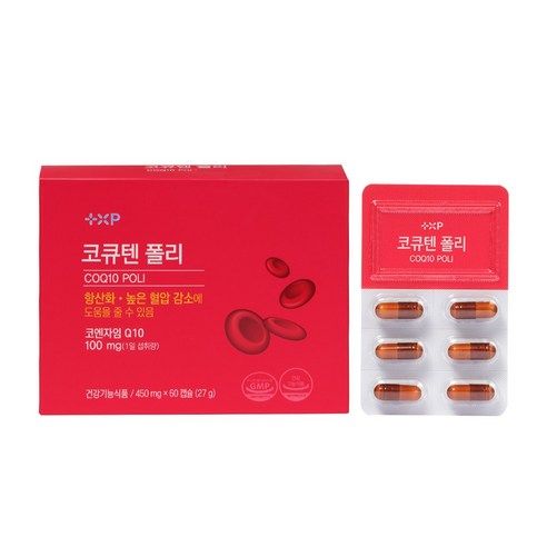 코큐텐 폴리 혈압감소, 항산화 기능성 코엔자임큐텐(CoQ), 12개, 15회분
