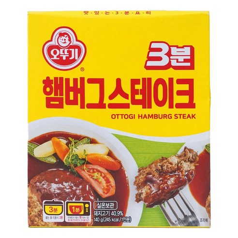 오뚜기3분 햄버그스테이크, 140g, 24개