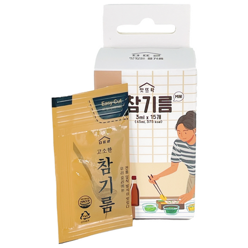 맛뜨락 고소한 일회용 여행용 캠핑용 미니 참기름 소포장