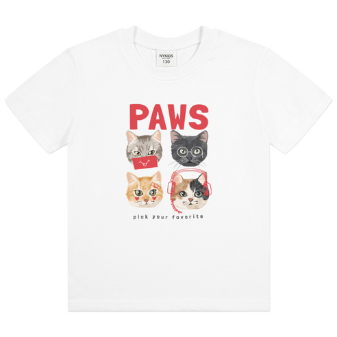 뉴욕꼬맹이 PAWS 아동 주니어 반팔(NY) 티셔츠 W186
