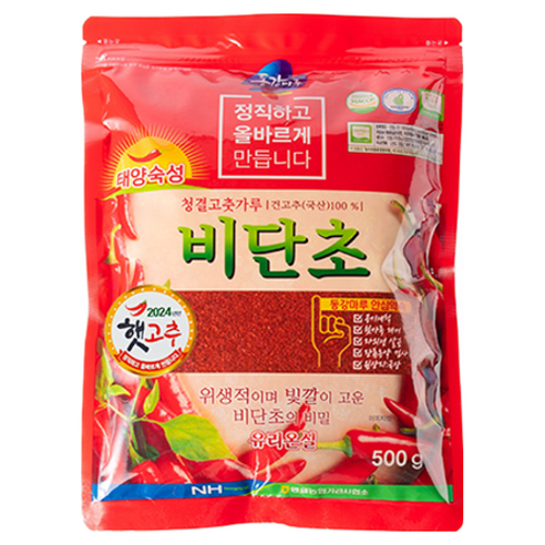 영월농협 직송 동강마루 청결 25년 고춧가루 비단초 보통맛, 500g, 1개