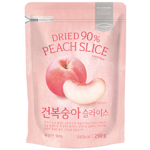 리치팜너트 건복숭아 250g, 2개, 250g