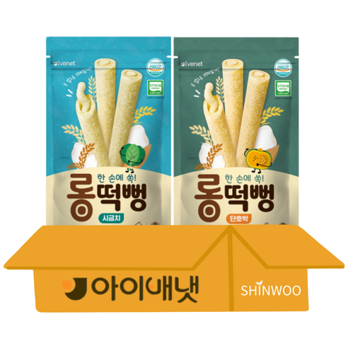 [아이배냇] 아기과자 롱떡뻥 시금치1개+단호박1개 특가, 1개, 30g, 시금치+단호박