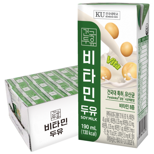 건국유업 비타민 두유, 190ml, 24개