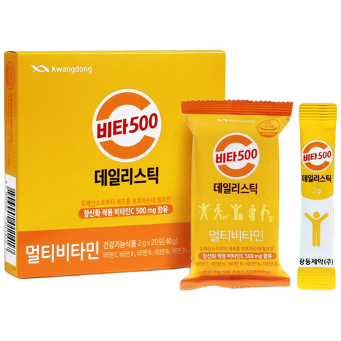 광동 비타500 데일리스틱 2g x 20포, 2g, 20개