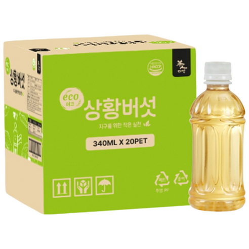 무라벨 에코 상황버섯 340ml 20입, 1박스, 340ml