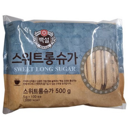 백설 하얀설탕 롱슈가500g[5g 100개][신송]