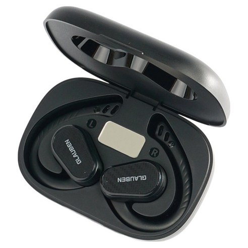 글라우벤 노이즈캔슬링 귀걸이형 블루투스 이어폰, 카본블랙, GB02