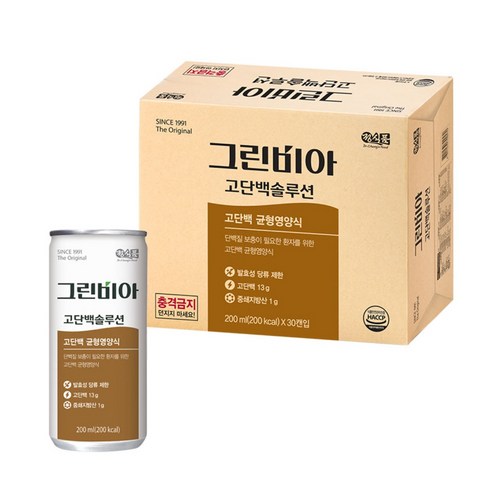 정식품 그린비아 고단백 솔루션 고담백 균형영양식