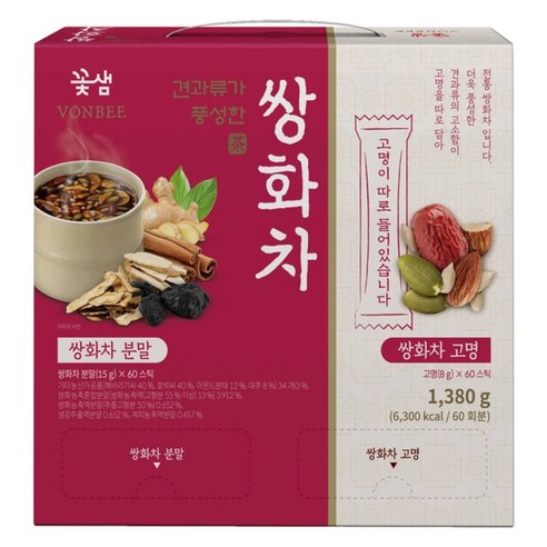 꽃샘 본비 견과류가 풍성한 쌍화차 60입 / 코스트코, 60개입, 1세트