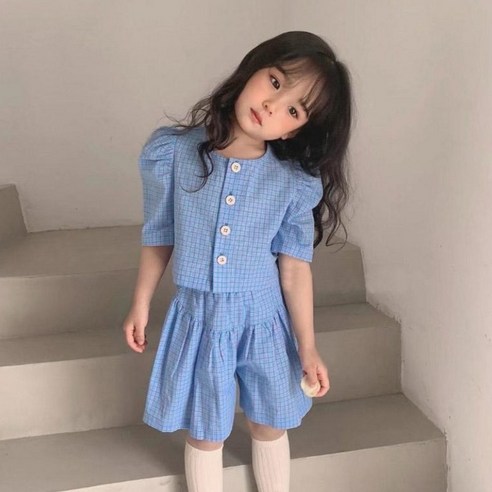더사랑이 따따체크상하복