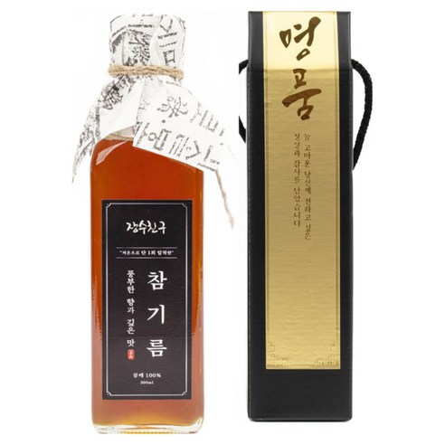 선물 참기름 저온압착 장수친구방앗간, 1개, 300ml