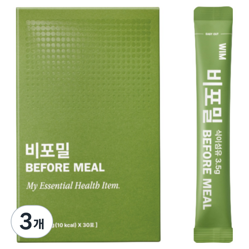 마시는 과채 식이섬유 비포밀 30포, 3개, 156g