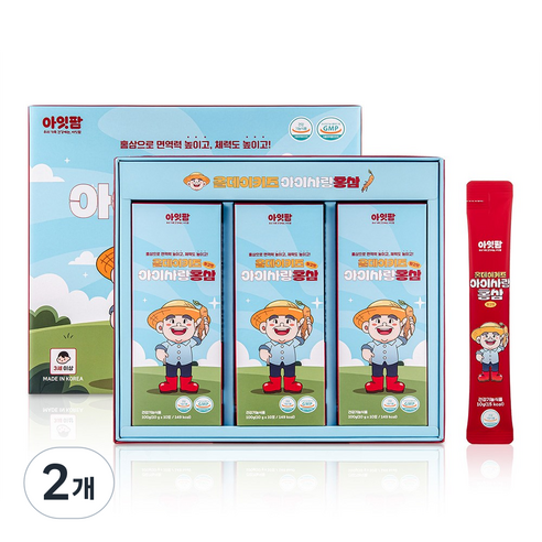 아잇팜 어린이 홍삼스틱 6년근 키즈홍삼 어린이홍삼 30포